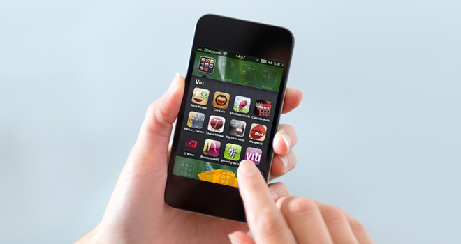 Apps sur un smartphone