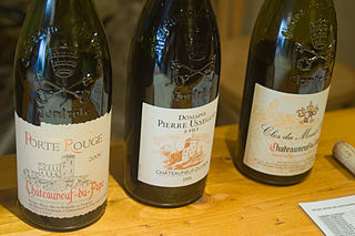 bouteilles de Chateauneuf du Pape