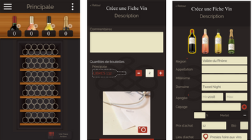 Fiche vin et cave graphique