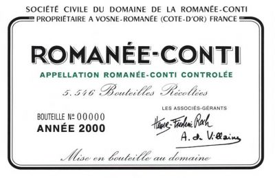 Etiquette Romanee Conti