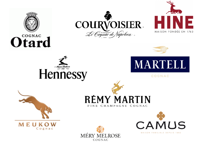 logos de grandes maisons de Cognac